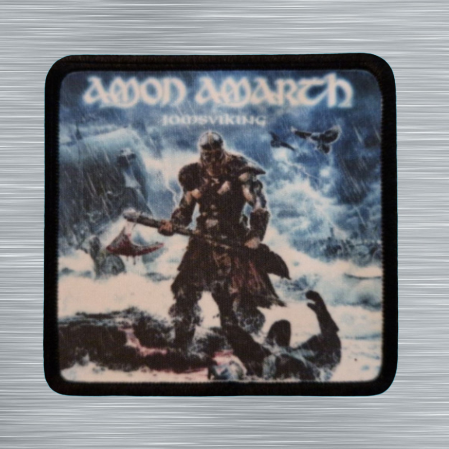 Patch Amon Amarth Jomsviking - Carré - Imprimé - 7,5 x 7,5 centimètres