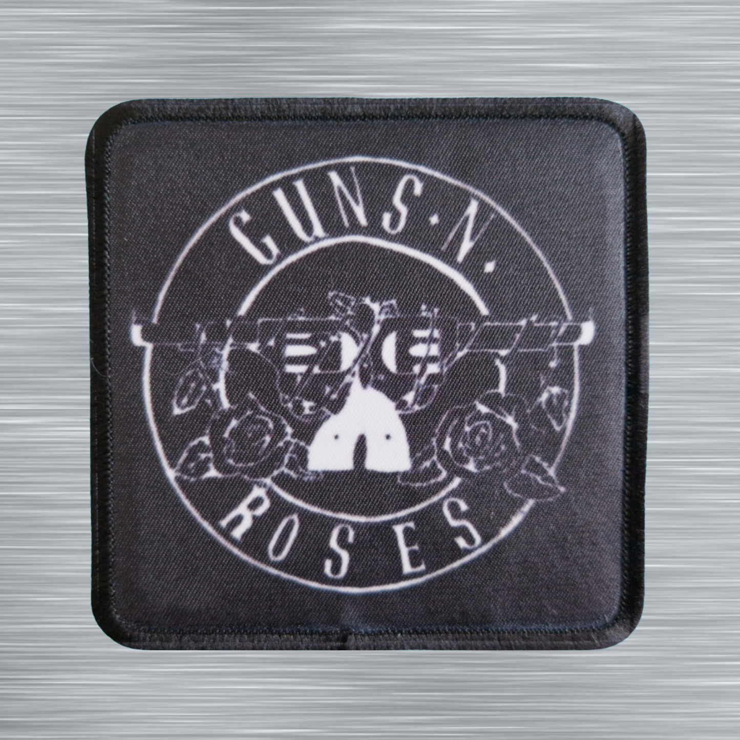 Patch Guns N' Roses Logo Blanc - Carré - Imprimé - 7,5 x 7,5 centimètres