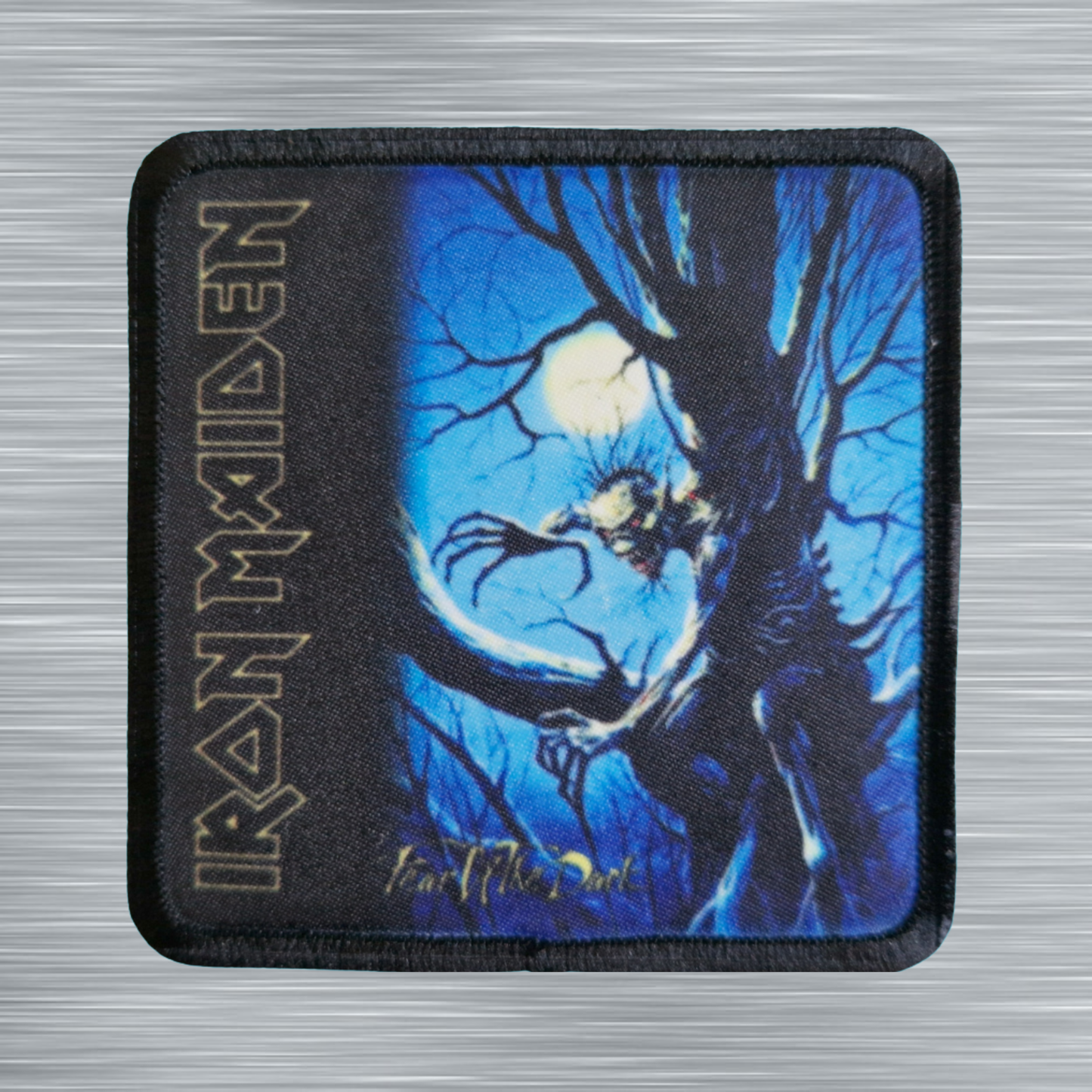 Patch Iron Maiden Fear of the Dark - Carré - Imprimé - 7,5 x 7,5 centimètres