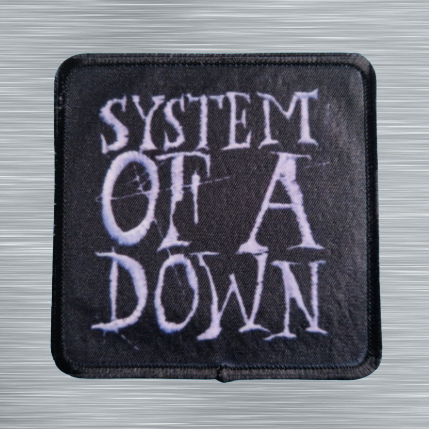 Patch System Of A Down Logo effet brodé - Carré - Imprimé - 7,5 x 7,5 centimètres