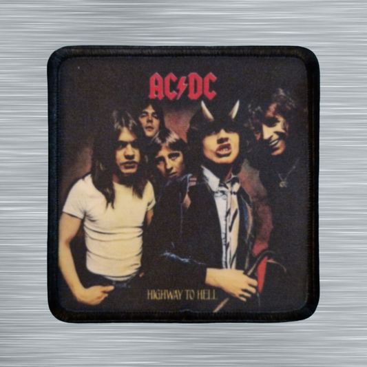 Patch AC/DC Highway to Hell - Carré - Imprimé - 7,5 x 7,5 centimètres