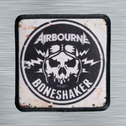 Patch Airbourne Boneshaker - Carré - Imprimé - 7,5 x 7,5 centimètres