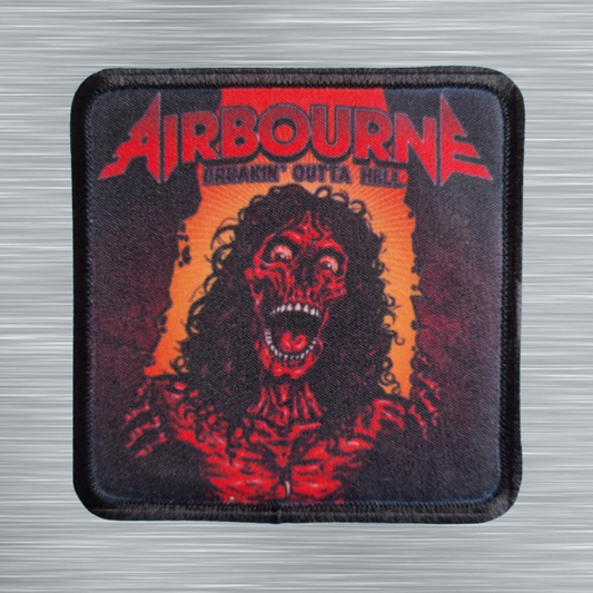 Patch Airbourne Breakin' Outta Hell - Carré - Imprimé - 7,5 x 7,5 centimètres