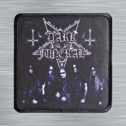 Patch Dark Funeral Groupe + Logo - Carré - Imprimé - 7,5 x 7,5 centimètres