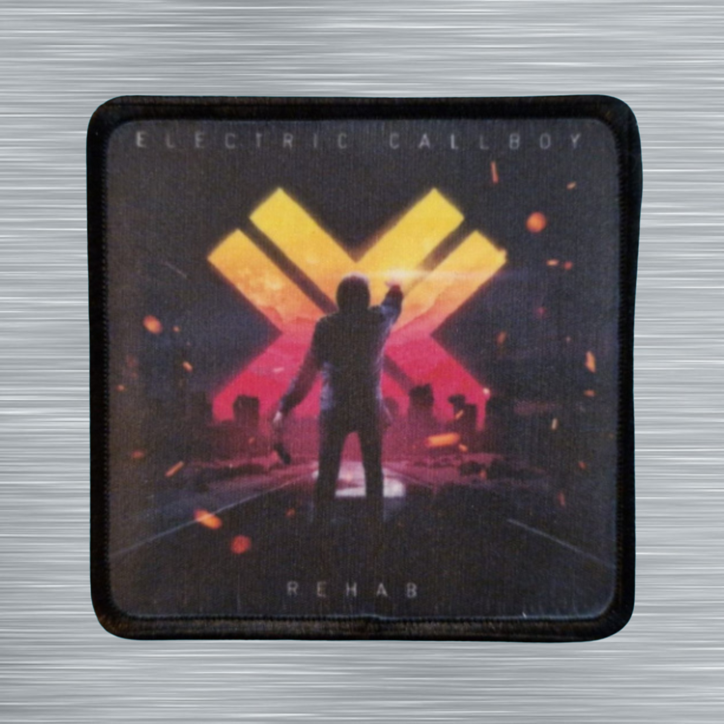 Patch Electric Callboy Rehab - Carré - Imprimé - 7,5 x 7,5 centimètres