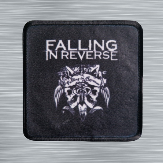 Patch Falling in Reverse Crâne ailé - Carré - Imprimé - 7,5 x 7,5 centimètres