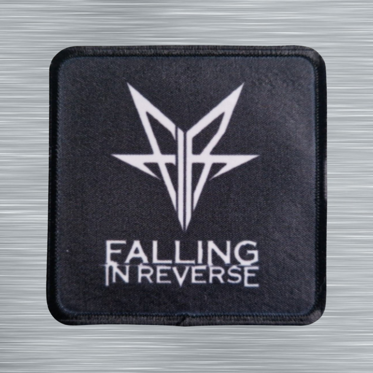 Patch Falling in Reverse Logo blanc - Carré - Imprimé - 7,5 x 7,5 centimètres