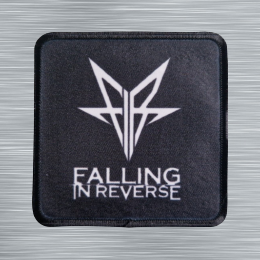 Patch Falling in Reverse Logo blanc - Carré - Imprimé - 7,5 x 7,5 centimètres