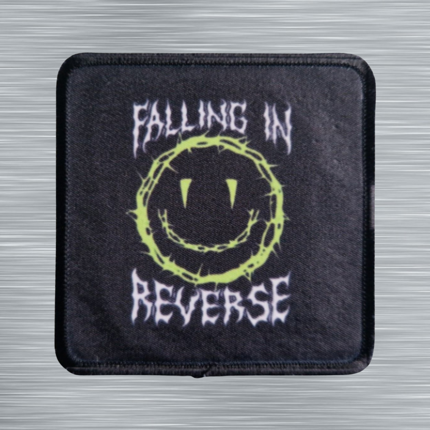 Patch Falling in Reverse Smiley - Carré - Imprimé - 7,5 x 7,5 centimètres