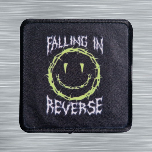 Patch Falling in Reverse Smiley - Carré - Imprimé - 7,5 x 7,5 centimètres