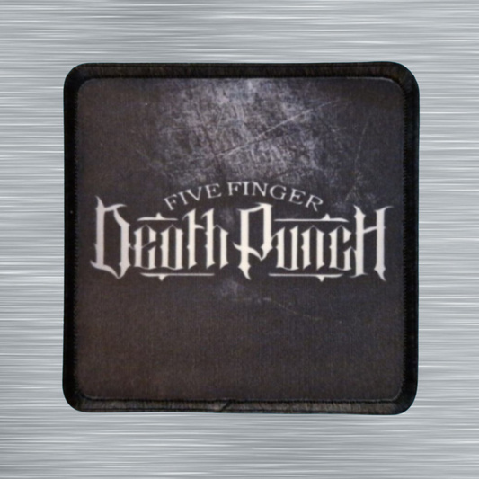 Patch Five Finger Death Punch Logo blanc - Carré - Imprimé - 7,5 x 7,5 centimètres