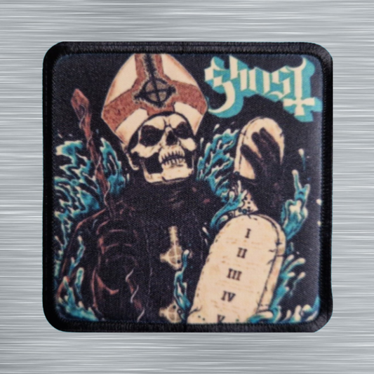 Patch Ghost 13 Commandments  - Carré - Imprimé - 7,5 x 7,5 centimètres