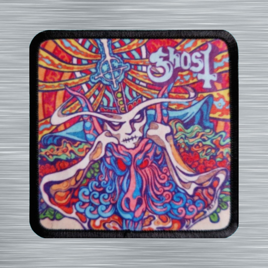 Patch Ghost Seven Inches of Satanic Panic - Carré - Imprimé - 7,5 x 7,5 centimètres