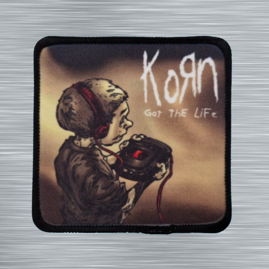 Patch Korn Got the Life - Carré - Imprimé - 7,5 x 7,5 centimètres