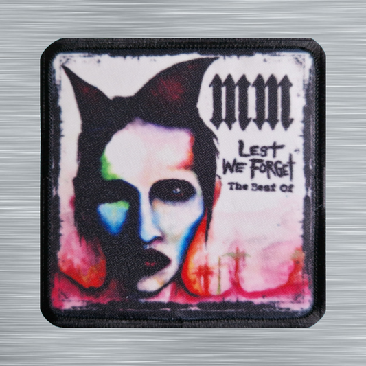 Patch Marilyn Manson Lest We Forget - Carré - Imprimé - 7,5 x 7,5 centimètres