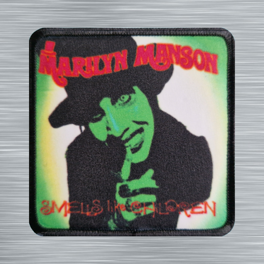 Patch Marilyn Manson Smells Like Children - Carré - Imprimé - 7,5 x 7,5 centimètres
