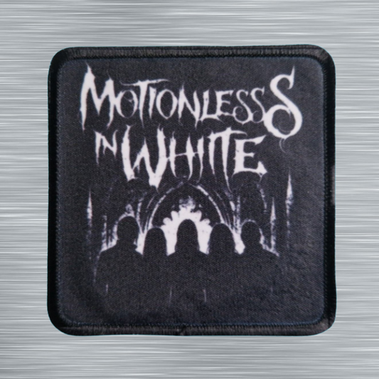 Patch Motionless in White Cathédrale gothique - Carré - Imprimé - 7,5 x 7,5 centimètres
