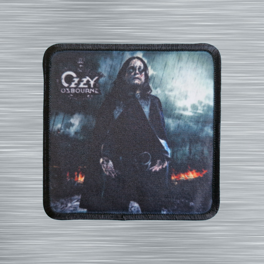 Patch Ozzy Osbourne Black Rain - Carré - Imprimé - 7,5 x 7,5 centimètres