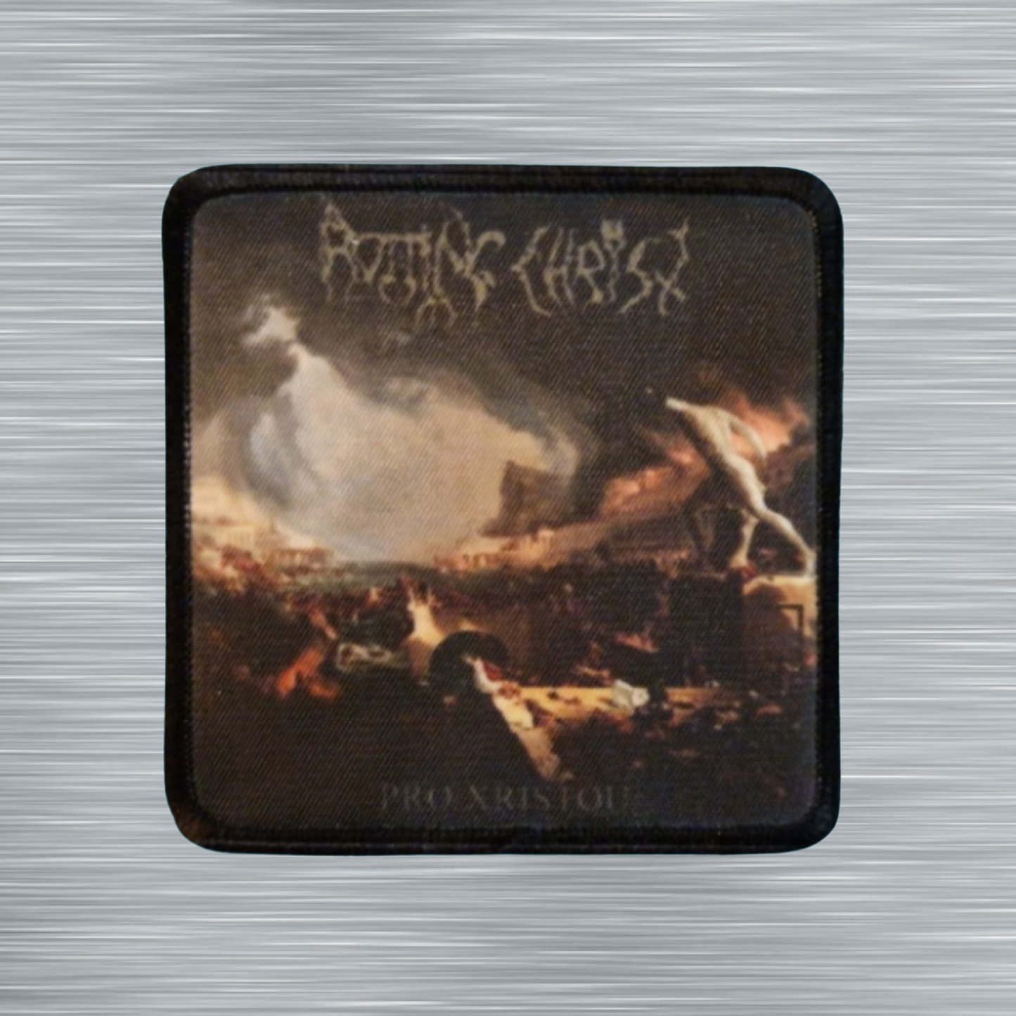 Patch Rotting Christ Pro Xristou - Carré - Imprimé - 7,5 x 7,5 centimètres