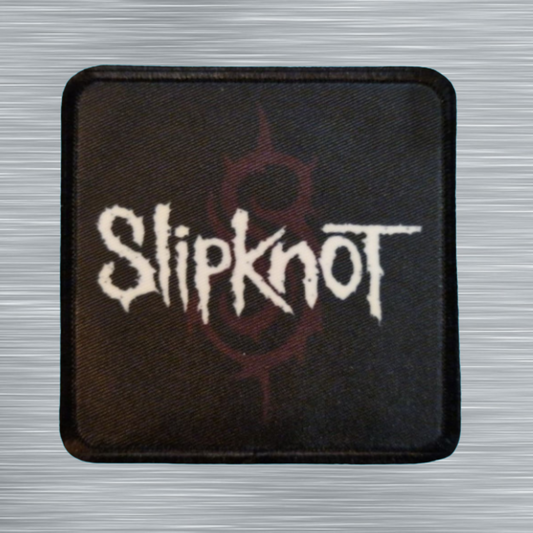 Patch Slipknot Logo sur fond noir - Carré - Imprimé - 7,5 x 7,5 centimètres