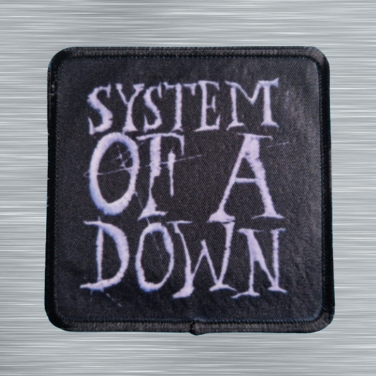 Patch System Of A Down Logo effet brodé - Carré - Imprimé - 7,5 x 7,5 centimètres