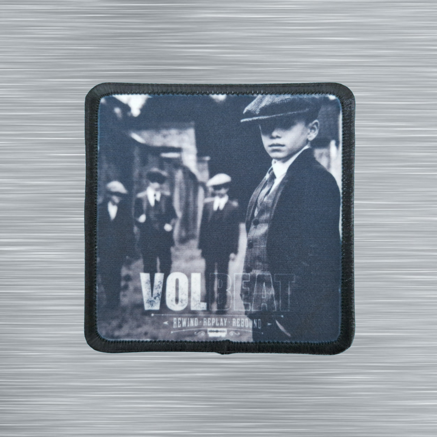 Patch Volbeat Rewind, Replay, Rebound - Carré - Imprimé - 7,5 x 7,5 centimètres
